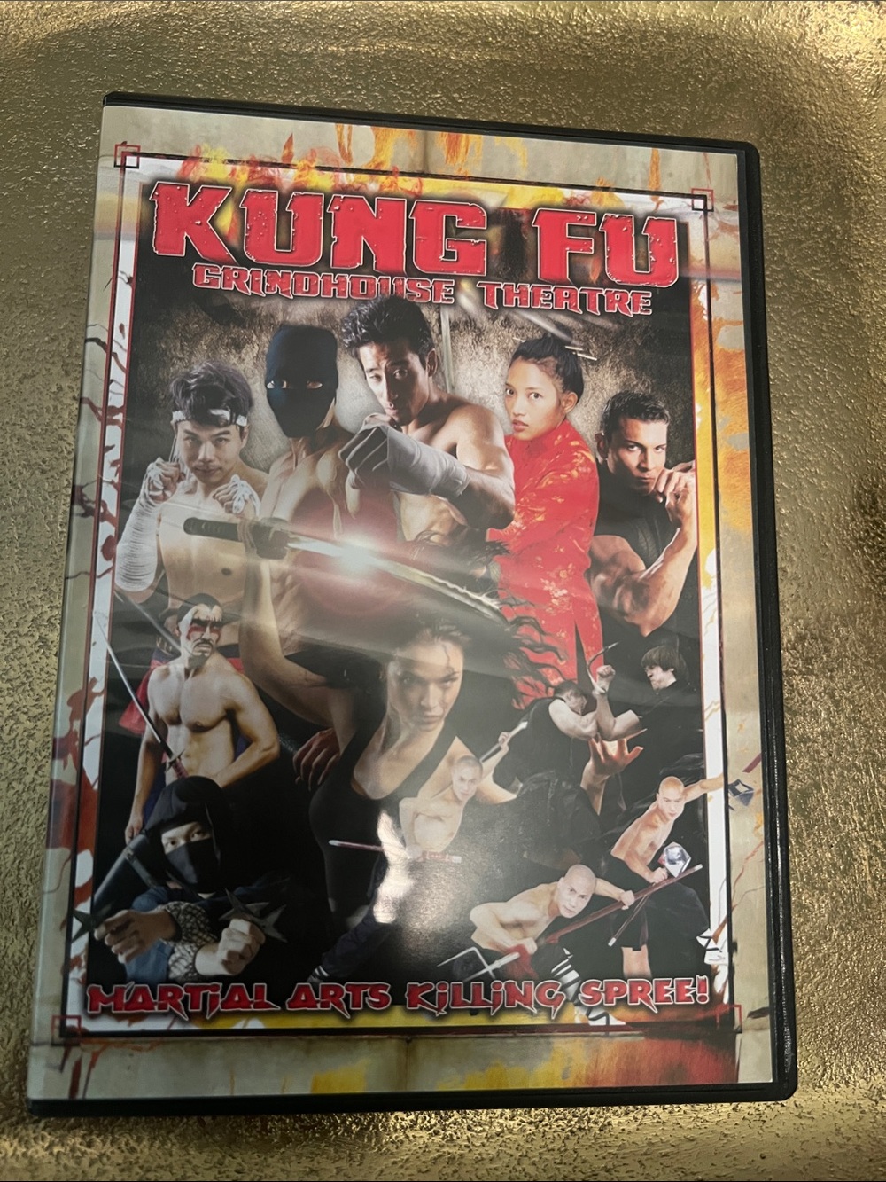 #2142**Kung Fu Grindhouse Theatre Martial Arts DVD - Red & Black Cover